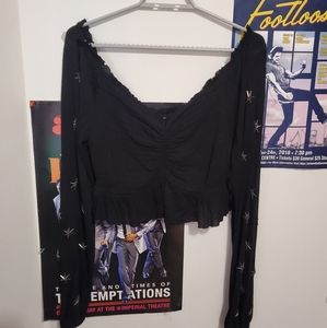 Urban Outfitters Black Top with Star details